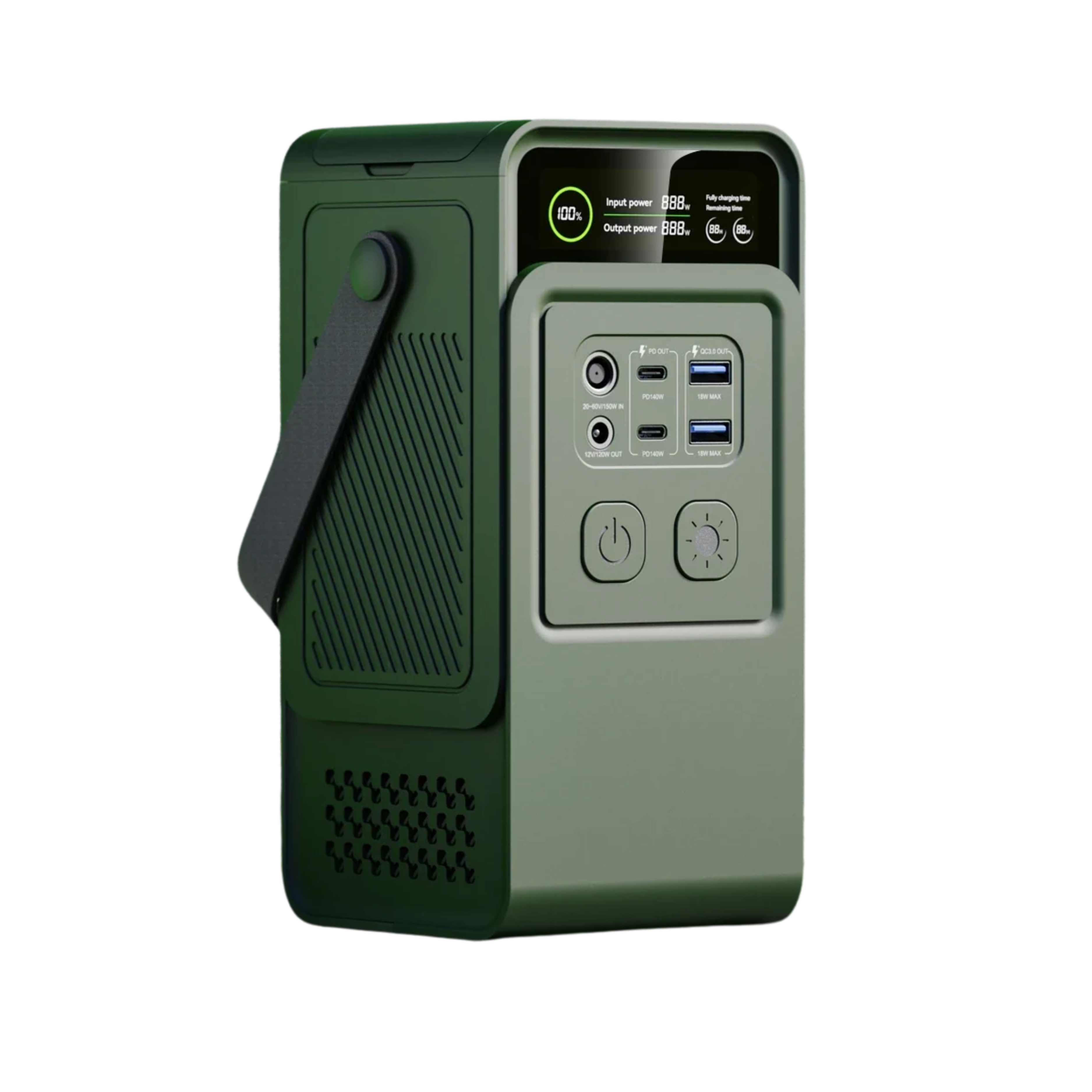 200W DC Power Bank Station (60000mAh) 192Wh Portable Power Station LiFePO4 Battery, 200W Solar Generator for Outdoor Camping