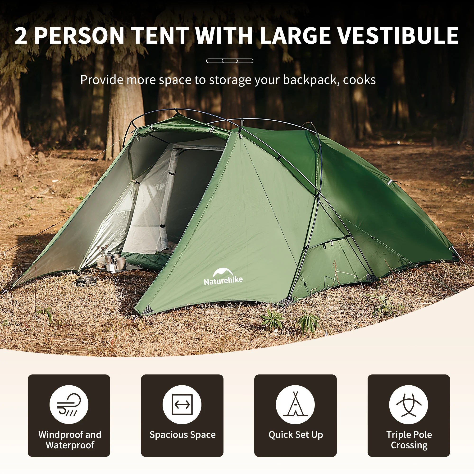 Naturehike kampeertent voor 2 personen