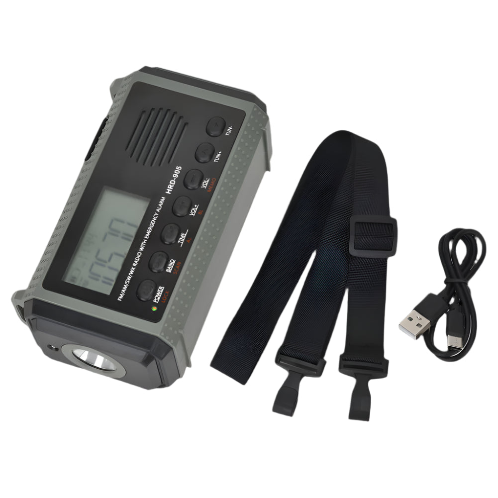 Zaklamp Radio 10.000 mAh telefoonoplader inclusief telefoonoplader, noodradio