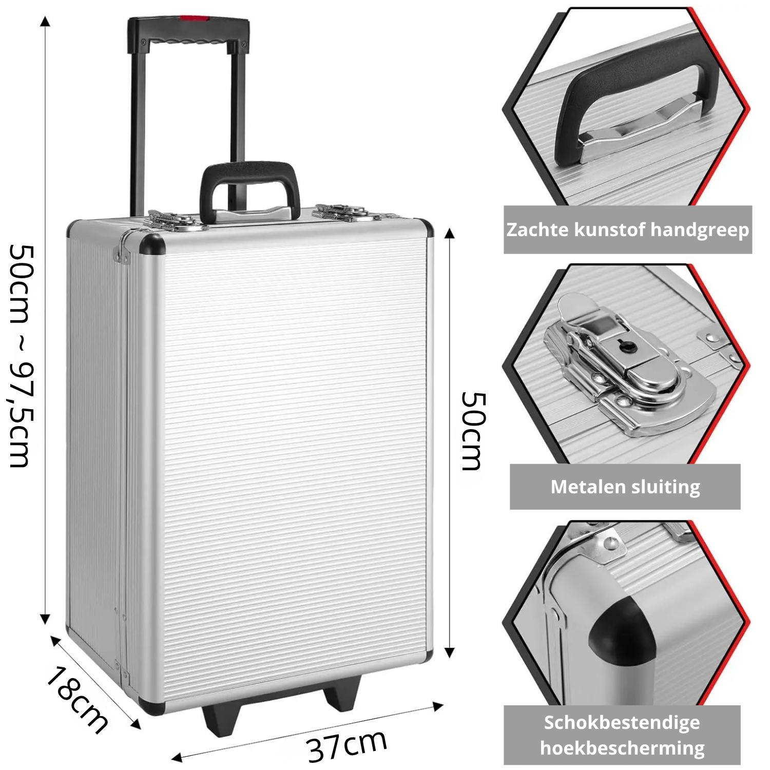afmetingen gereedschapstrolley