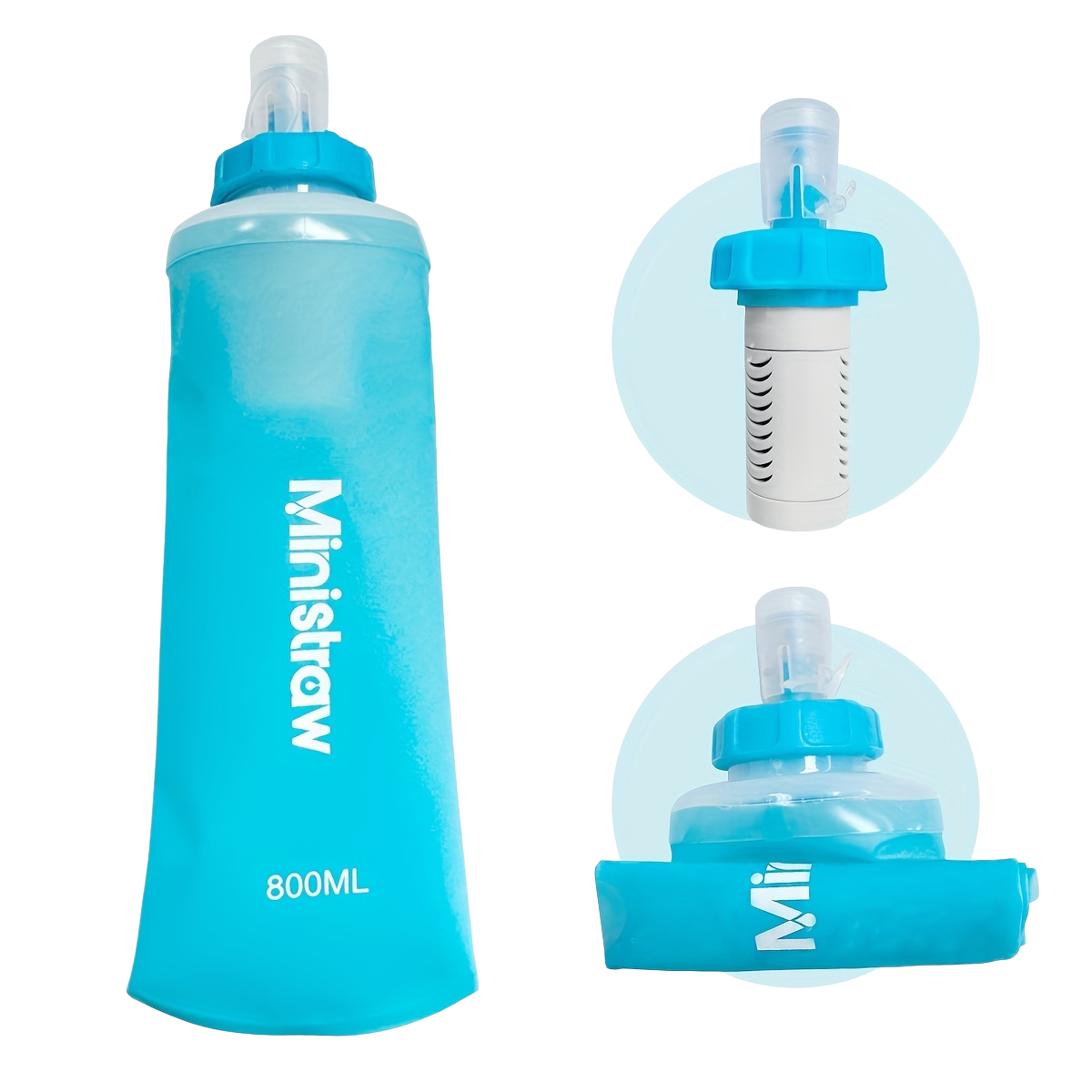 ministraw waterfilter bpa vrij blauw voor outdoor