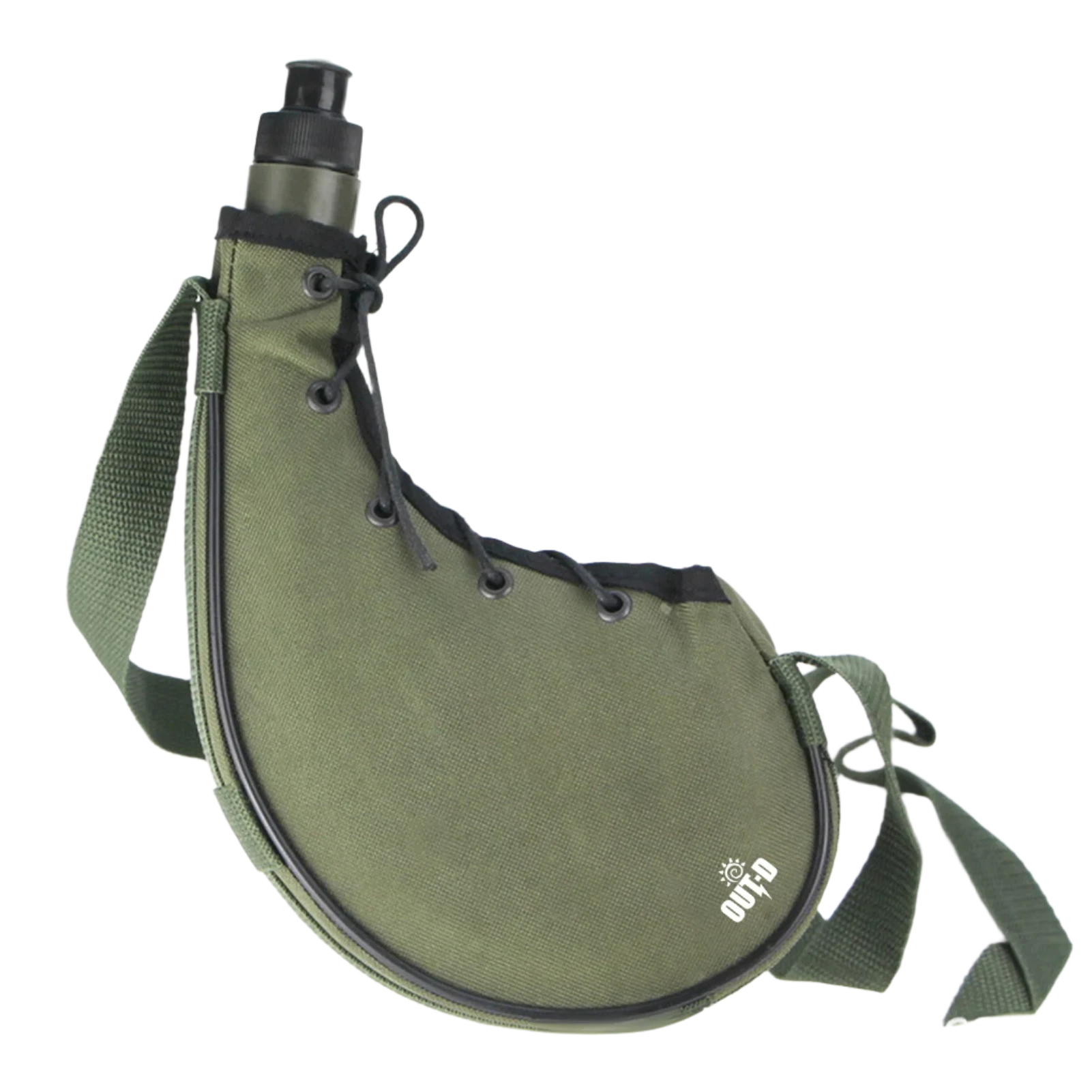 waterzak en drinkzak voor het wandelen of tijdens het kamperen in khaki kleur