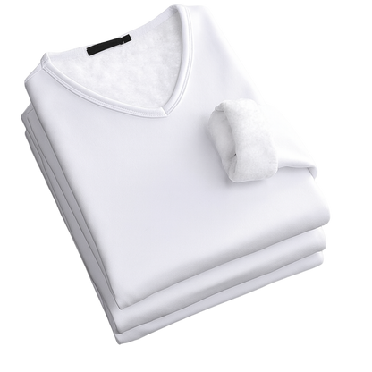 Thermoshirt Heren Winter | Donkerblauw | Warm Fleece Onderkleding met Lange Mouwen & V-Hals | Outdoor & Sport