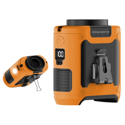 Powerbank met ventilator en zaklamp oranje Powerbank met ventilator en zaklamp oranje 20.000mAh